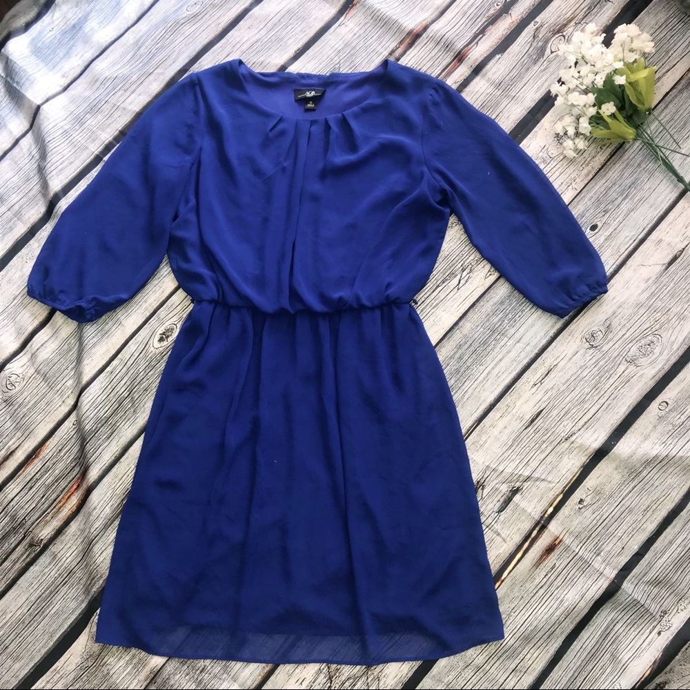 Knee length blue dress